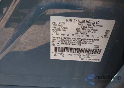 2022 Ford Maverick Xl z USA, uszkodzony, nr VIN 3FTTW8E90NRA53709